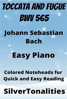 Toccata and Fugue BWV 565 Piano Sheet Music with Colored Notation PDF