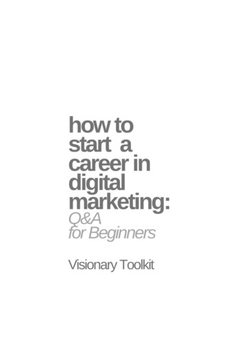 How to Start a Career in Digital Marketing: Q&A for Beginners PDF