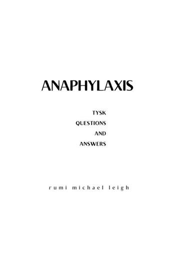Anaphylaxis PDF
