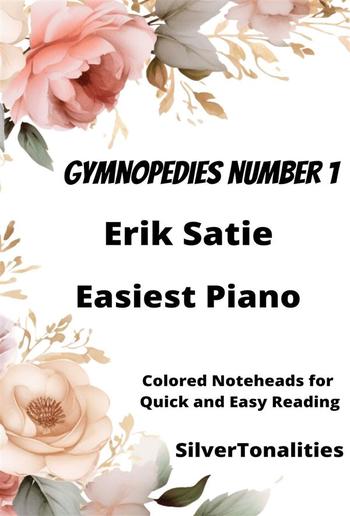 Gymnopedie Number 1 Easiest Piano Sheet Music with Colored Notation PDF