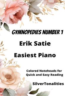 Gymnopedie Number 1 Easiest Piano Sheet Music with Colored Notation PDF