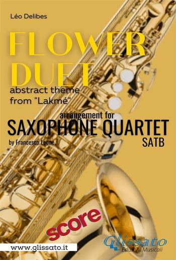 "Flower Duet" abstract theme - Saxophone Quartet (score) PDF