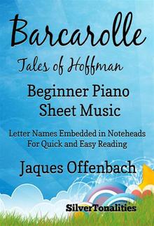 Barcarolle Tales of Hoffman Easiest Beginner Piano Sheet Music PDF