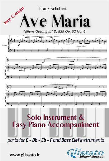 Ave Maria (Schubert) - Solo & Easy Piano (key C) PDF