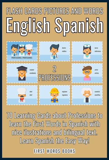 2 - Professions - Flash Cards Pictures and Words English Spanish PDF