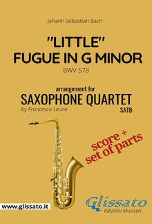 "Little" Fugue in G minor - Sax Quartet score & parts PDF