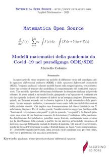 Modelli matematici della pandemia da Covid–19 nel paradigmga ODE/SDE PDF