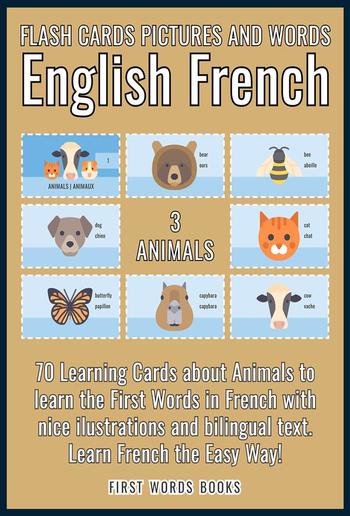 3 - Animals - Flash Cards Pictures and Words English French PDF