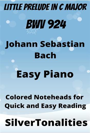 Little Prelude in C Major BWV 924 Easy Piano Sheet Music with Colored Notation PDF