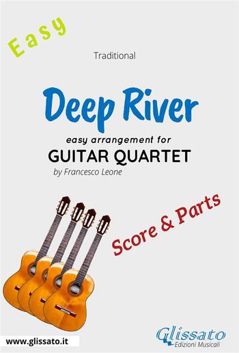 Deep River - Easy Guitar Quartet (score & parts) PDF