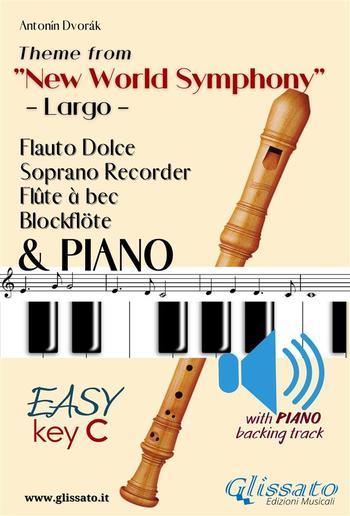 Largo from "New World Symphony" - Soprano Recorder & Piano + audio track PDF