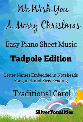 We Wish You a Merry Christmas Easy Piano Sheet Music Tadpole Edition PDF