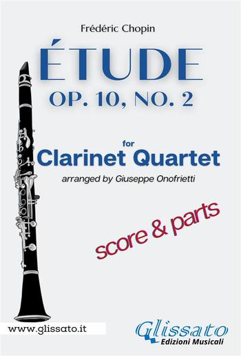 Étude by Chopin - Clarinet Quartet (score & parts) PDF