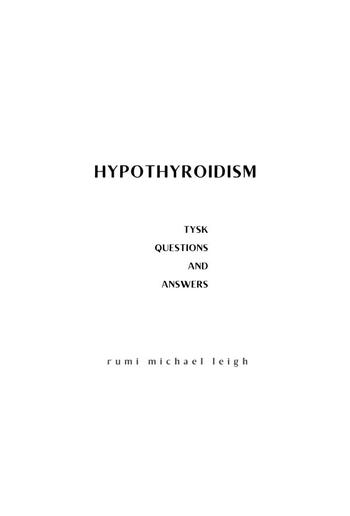 Hypothyroidism PDF