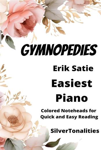 Gymnopedies Easy Piano Sheet Music with Colored Notation PDF