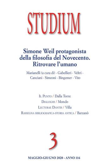 Studium - Simone Weil protagonista della filosofia del Novecento. Ritrovare l'umano PDF