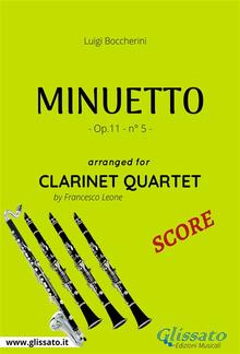 Minuetto - Clarinet Quartet SCORE PDF