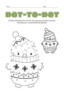 Dot-To-Dot Christmas Worksheet Set PDF