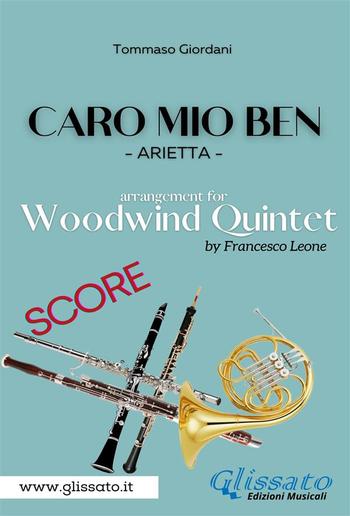 Caro mio ben - Woodwind quintet (score) PDF