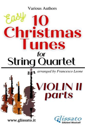 Violin II part of "10 Christmas Tunes" for String Quartet PDF
