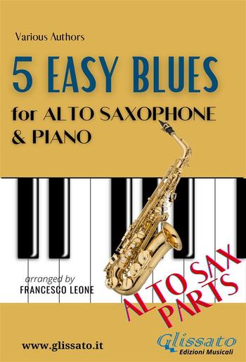 5 Easy Blues - Alto Saxophone & Piano (Sax parts) PDF
