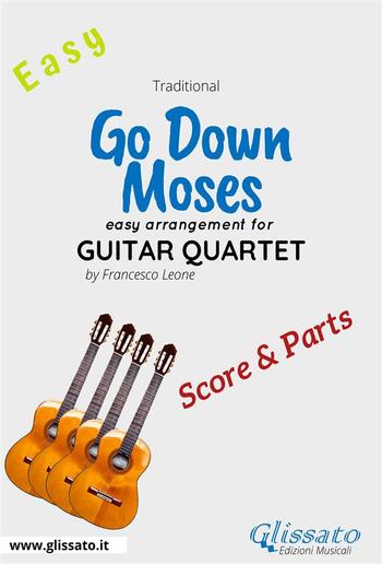 Go Down Moses - Easy Guitar Quartet (score & parts) PDF