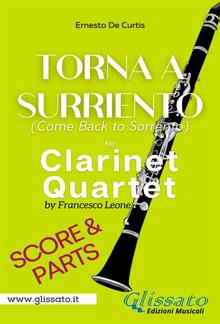Torna a Surriento - Clarinet Quartet (score & parts) PDF