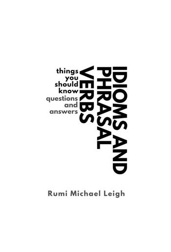 Idioms and Phrasal Verbs PDF