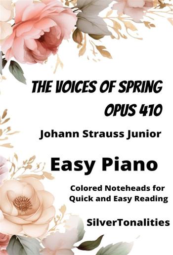 The Voices of Spring Opus 410 Easy Piano Sheet Music with Colored Notation PDF