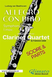 Allegro con Brio (Symphony No. 5) Clarinet Quartet (parts & score) PDF