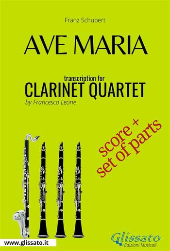 Ave Maria - Clarinet Quartet score & parts PDF