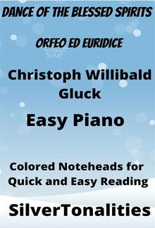 Dance of the Blessed Spirits Easy Piano Sheet Music with Colored Notation PDF