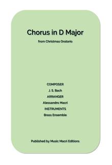Chorus in D Major from Christmas Oratorio by J. S. Bach PDF