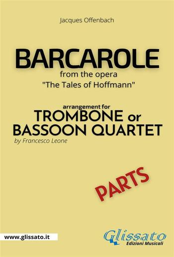 Barcarole - Trombone or Bassoon Quartet (parts) PDF