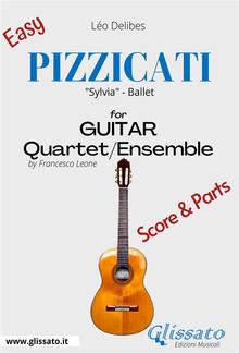 Pizzicati - Easy Guitar Quartet score & parts PDF