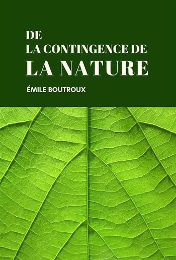 De la contingence des lois de la nature PDF