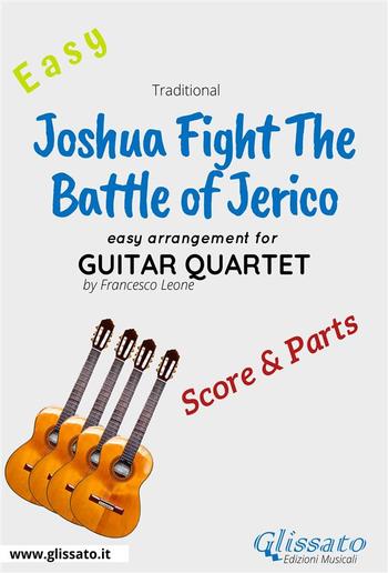 Joshua Fight The Battle of Jerico - Easy Guitar Quartet (score & parts) PDF