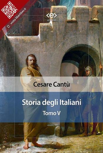 Storia degli italiani. Tomo V PDF