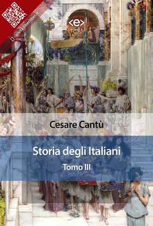 Storia degli italiani. Tomo III PDF