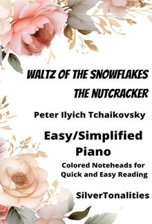 Waltz of the Snowflakes Nutcracker Easiest Piano Sheet Music with Colored Notation PDF