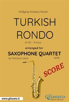 Turkish Rondo - Saxophone Quartet SCORE PDF