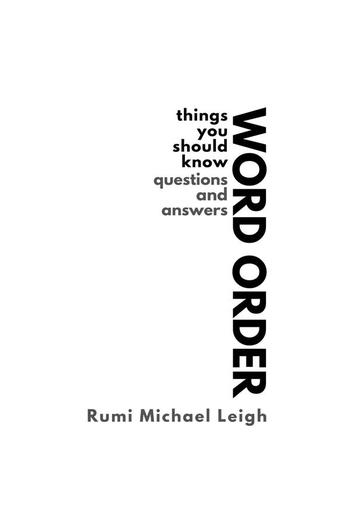 Word Order PDF