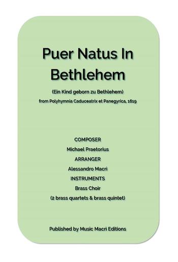 Puer Natus In Bethlehem (Ein Kind geborn zu Bethlehem) PDF