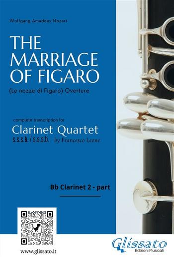 (Bb Clarinet 2 part) "The Marriage of Figaro" overture for Clarinet Quartet PDF