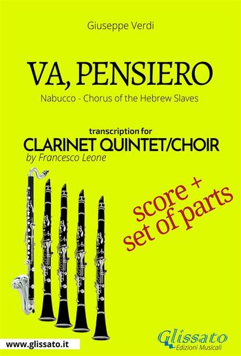 Va, pensiero - Clarinet Quintet score & parts PDF