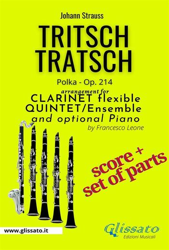 Tritsch Tratsch - Clarinet flexible Quintet + opt.piano (score & parts) PDF