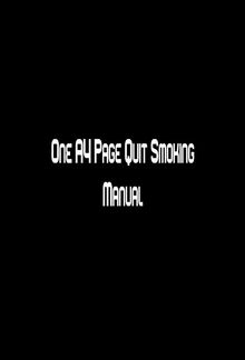 One A4 Page Quit Smoking Manual PDF