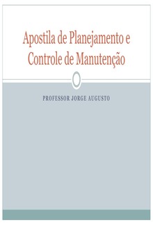 Apostila de Planejamento e Controle de Manutenção PDF