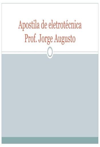 Apostila de Eletrotécnica com exercícios resolvidos PDF