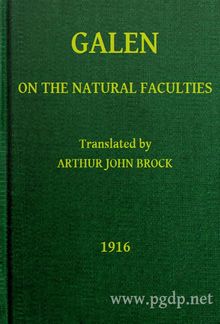 Galen: On the Natural Faculties PDF